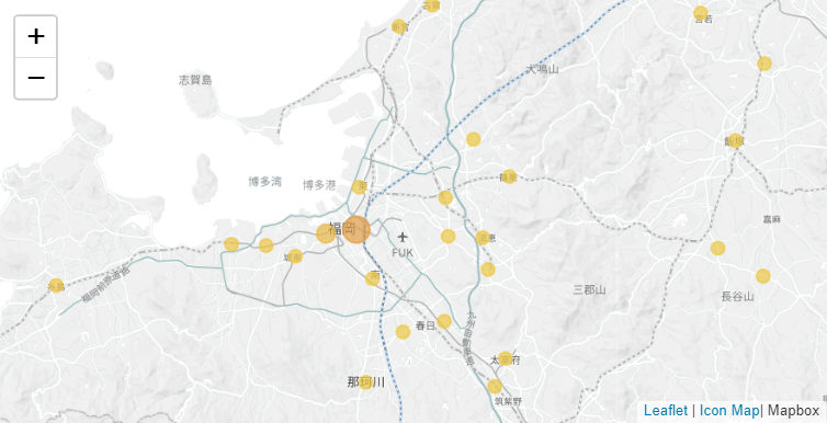 ダッシュボード 地図表示 変更後