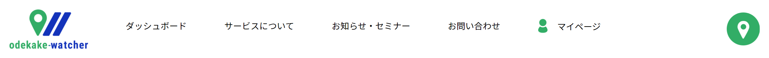 上部メニュー（ログイン後） 変更前